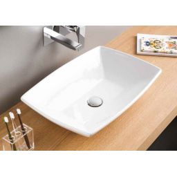 Art Ceram Jazz Appoggio umywalka 60x40 cm nablatowa prostokątna biała JZL00201;00