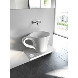 Art Ceram One Shot Cup umywalka 69x50 cm nablatowa biała OSL00501;00