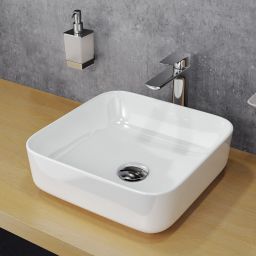 Actima Cori 38 umywalka nablatowa 38,5x38,5 cm kwadratowa biała CEAC.2201.WH