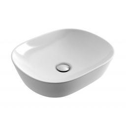 Actima Jima umywalka 46,5x37.5 cm nablatowa owalna biała CEAC.2001.465.WH