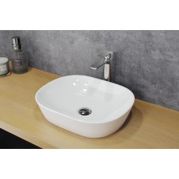 Actima Jima umywalka 46,5x37.5 cm nablatowa owalna biała CEAC.2001.465.WH