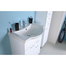 Aqualine Zara umywalka 64,5x46 cm półokrągła ścienna-meblowa biała 10065