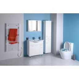 Aqualine Zara umywalka 79,5x46 cm półokrągła ścienna-meblowa biała 10080