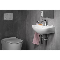 Isvea Small umywalka 45x35 cm ścienna półokrągła biała 10TP71045