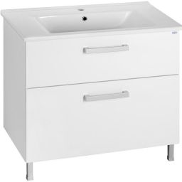 Aqualine Zuno umywalka 85x45 cm prostokątna ścienna-meblowa biała 9085