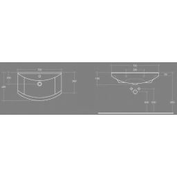 Aqualine Zero umywalka 75x48,5 cm prostokątna ścienna-meblowa biała 6075