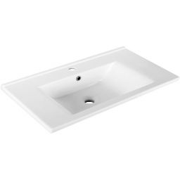 Aqualine Zuno umywalka 75x45 cm prostokątna ścienna-meblowa biała 9075