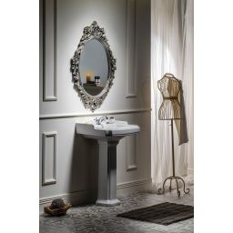 Aqualine Anitk umywalka 58x47 cm ścienna prostokątna biała AK102