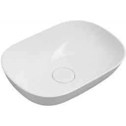 Sapho Eridan umywalka 50x35 cm prostokątna nablatowa biała ER500