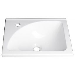 Aqualine umywalka 40x32 cm meblowa prostokątna kompozyt biały LM408