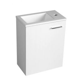 Aqualine umywalka 40x22 cm meblowa prostokątna kompozyt biały LM420