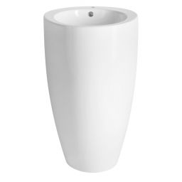 Aqualine umywalka 84x50 cm okrągła wolnostojąca biała VS701