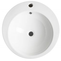 Aqualine umywalka 84x50 cm okrągła wolnostojąca biała VS701