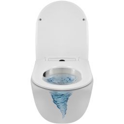 Balneo Luna Tornado miska WC z deską wolnoopadającą wisząca bez kołnierza ze spłukiwaniem wirowym biały połysk G0101010101-3