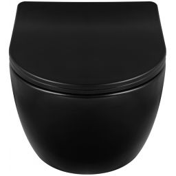 Balneo Luna miska WC z deską wolnoopadającą wisząca bez kołnierza czarny G0101020101-2