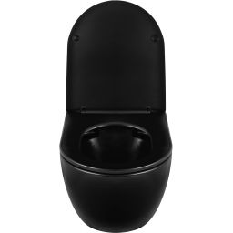 Balneo Luna miska WC z deską wolnoopadającą wisząca bez kołnierza czarny G0101020101-2