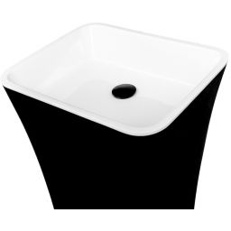 Besco Assos B&W umywalka 52x41x85 cm wolnostojąca prostokątna biała/czarna #UMD-A-WOBW