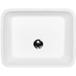 Besco Assos Black & White umywalka 50x40 cm wolnostojąca biały/czarny mat #UMMC-A-WO