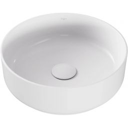 Besco Clea umywalka 34,6 cm okrągła nablatowa biała UNC-35-CLB