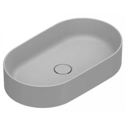 Catalano Zero umywalka 60x35 cm owalna nablatowa Cemento Satinato 0122600023