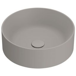 Catalano Zero umywalka 40x40 cm okrągła nablatowa Tortora Satinato 0123400032