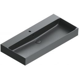 Catalano Premium umywalka 100x47 cm prostokątna nablatowa czarna 0221000022