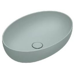 Catalano Sfera umywalka 60x42 cm owalna nablatowa niebieski mat 0522600028