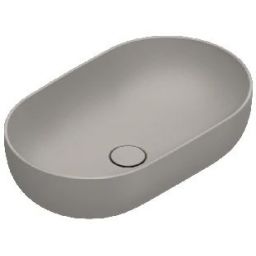 Catalano Sfera umywalka 60x37 cm owalna nablatowa Tortora Satinato 0522610032