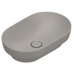 Catalano Sfera umywalka 55x35 cm owalna wpuszczana Tortora Satinato 0524550032