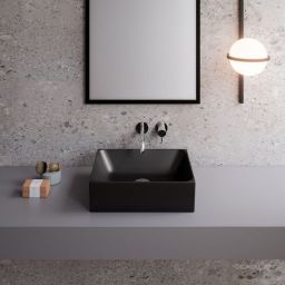 Catalano Verso umywalka 45x35 cm prostokątna nablatowa czarna 0222450022