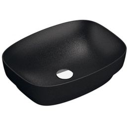 Catalano Green umywalka 50x38 cm owalna wpuszczana czarna 0624500022