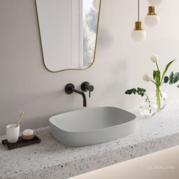 Catalano Green umywalka 60x38 cm owalna wpuszczana-nablatowa szary/kamień 0624600023