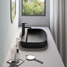 Catalano Green umywalka 60x40 cm owalna wpuszczana-nablatowa czarna 0625601022