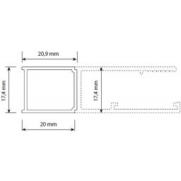 Roca Capital profil poszerzający czarny mat AM38195060