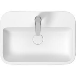 Cersanit Caspia Square umywalka 60 cm nablatowa biała K11-0095