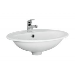 Cersanit Calla umywalka 53x41 cm owalna wpuszczana biała K11-0096
