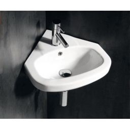 Creavit Vitroya umywalka 46x46 cm narożna ścienna biała VT145