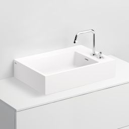 Clou Flush umywalka 60x42 cm prostokątna ścienna-nablatowa biała CL/02.13020