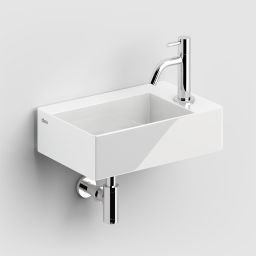 Clou New Flush umywalka 35,5x24,5 cm prostokątna ścienna-nablatowa biała CL/03.03420.01