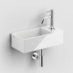 Clou New Flush umywalka 35x18 cm prostokątna ścienna-nablatowa biała CL/03.03430.01