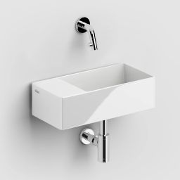 Clou New Flush umywalka 35x18 cm prostokątna ścienna-nablatowa biała CL/03.03432