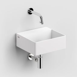 Clou New Flush umywalka 28x27 cm prostokątna ścienna-nablatowa biała CL/03.13410