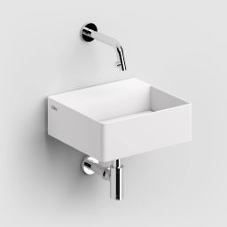 Clou New Flush umywalka 28x27 cm prostokątna ścienna-nablatowa biała CL/03.13410.02