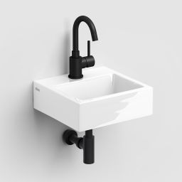 Clou Flush umywalka 28x27 cm prostokątna ścienna-nablatowa biała CL/03.03010