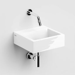 Clou Flush umywalka 28x27 cm prostokątna ścienna-nablatowa biała CL/03.03011