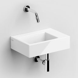 Clou Flush umywalka 36x24,5 cm prostokątna ścienna-nablatowa biała CL/03.03021