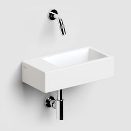Clou Flush umywalka 36x18 cm prostokątna ścienna-nablatowa biała CL/03.02033