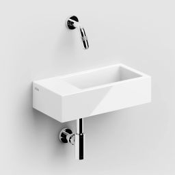 Clou Flush umywalka 36x18 cm prostokątna ścienna-nablatowa biała CL/03.03033