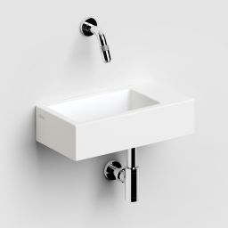 Clou Flush umywalka 36x18 cm prostokątna ścienna-nablatowa biała CL/03.02031