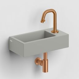 Clou Flush umywalka 36x18 cm prostokątna ścienna-nablatowa szara CL/03.32030